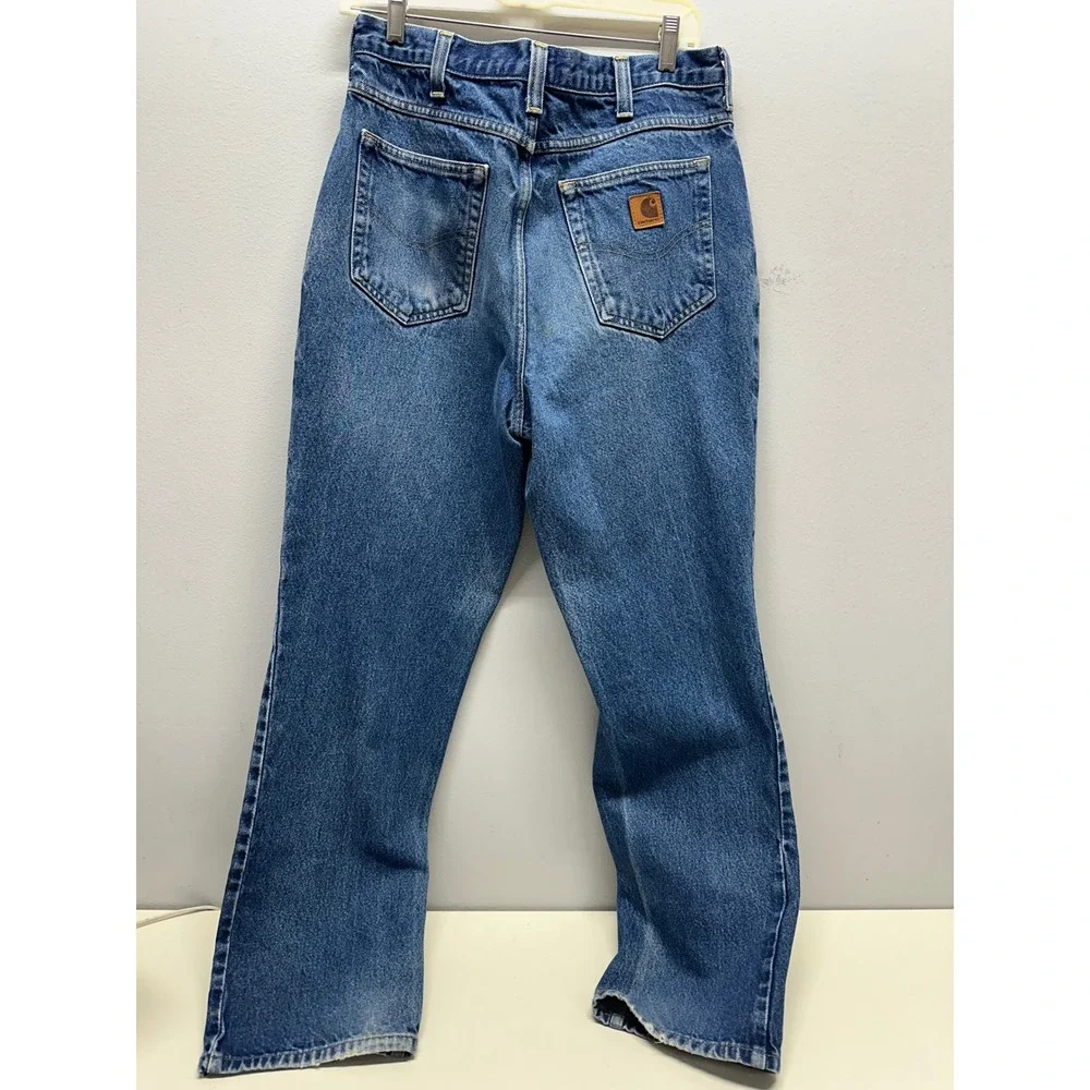 Carhartt Relaxed Fit Jeans Mens 32x32 Blue Denim Workwear Pants 381-83